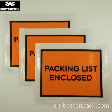 Packliste Umschlag 4,5x5,5 Zoll voll gedruckt